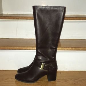 Tall leather boots